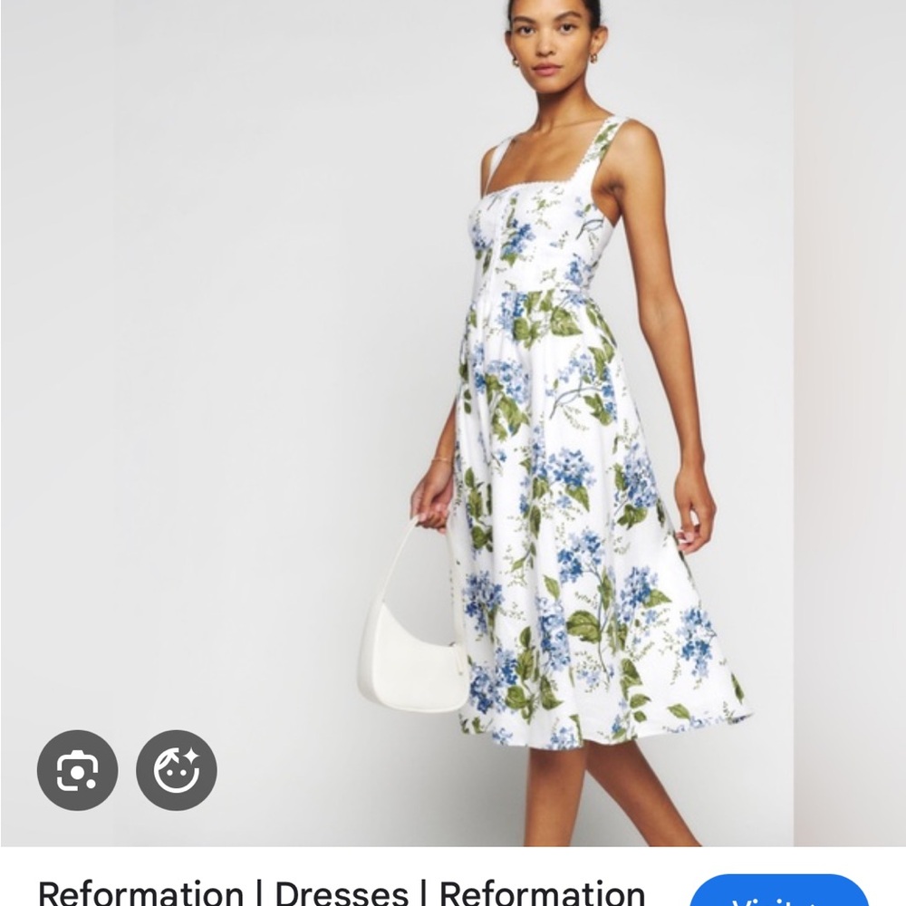 Reformation Blue and Green Floral Maxi Dress